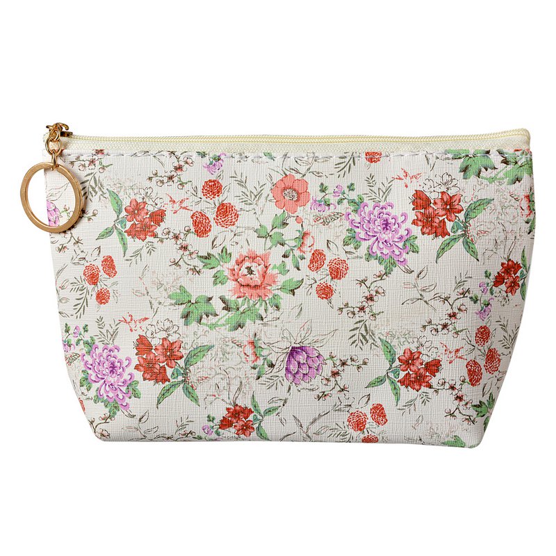 Toilettas Dames 21x5x13 cm Beige Roze Synthetisch Bloemen