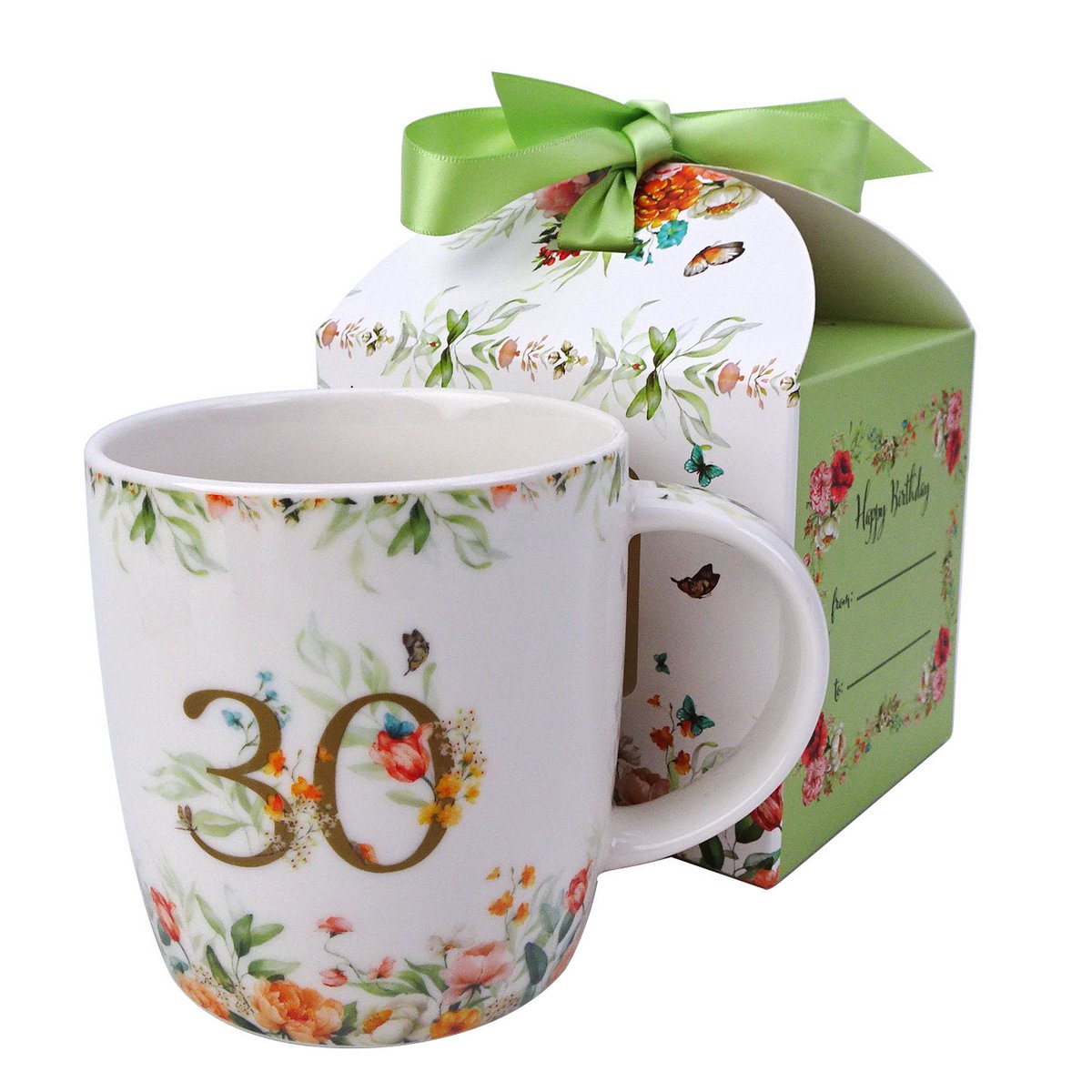 DUO Occasional Mug 400ml, Birthday “30”, in a giftbox with a ribbon