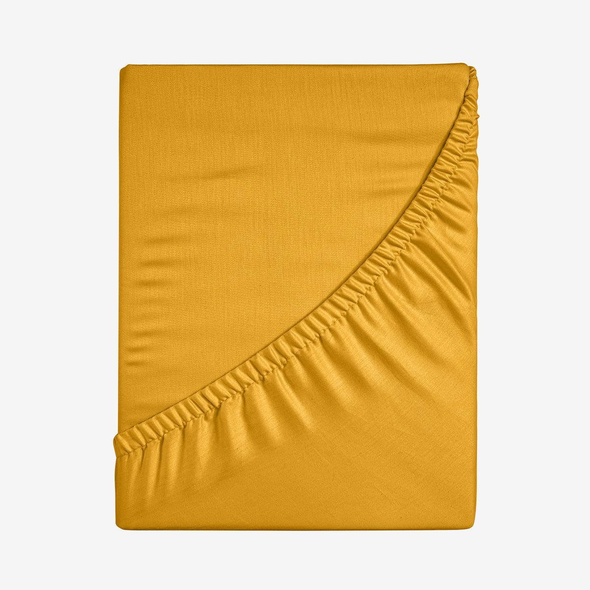 Drap-housse jaune en percale de coton Magda