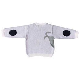 Organic sweater "Whale" White
