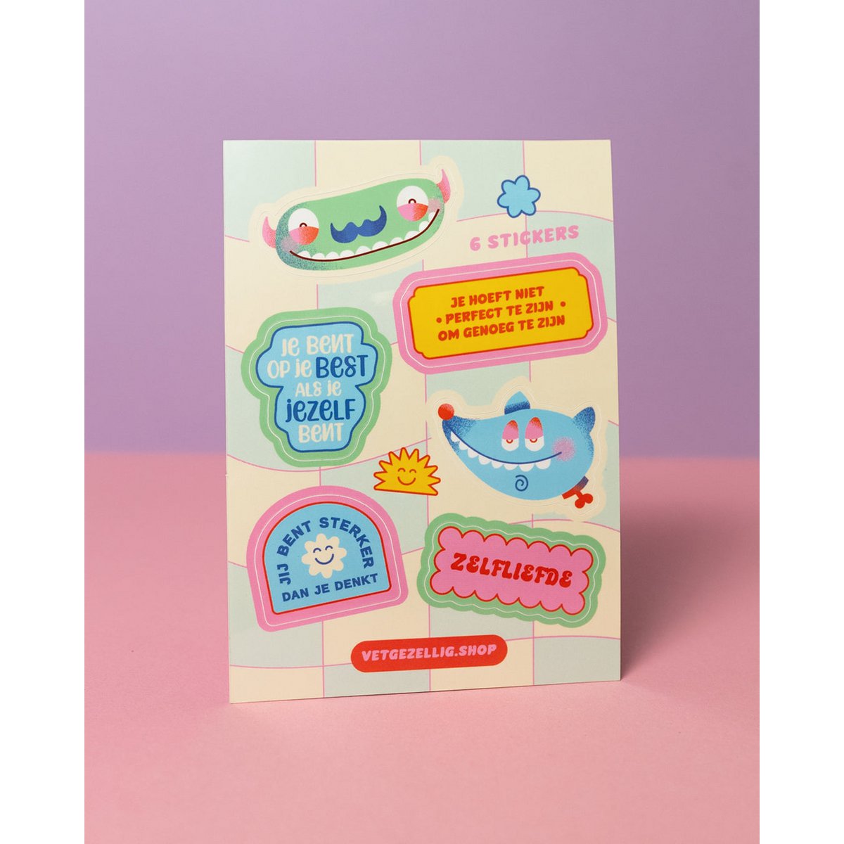 Stickervel ‘Liefde om te Plakken’ – Blauw