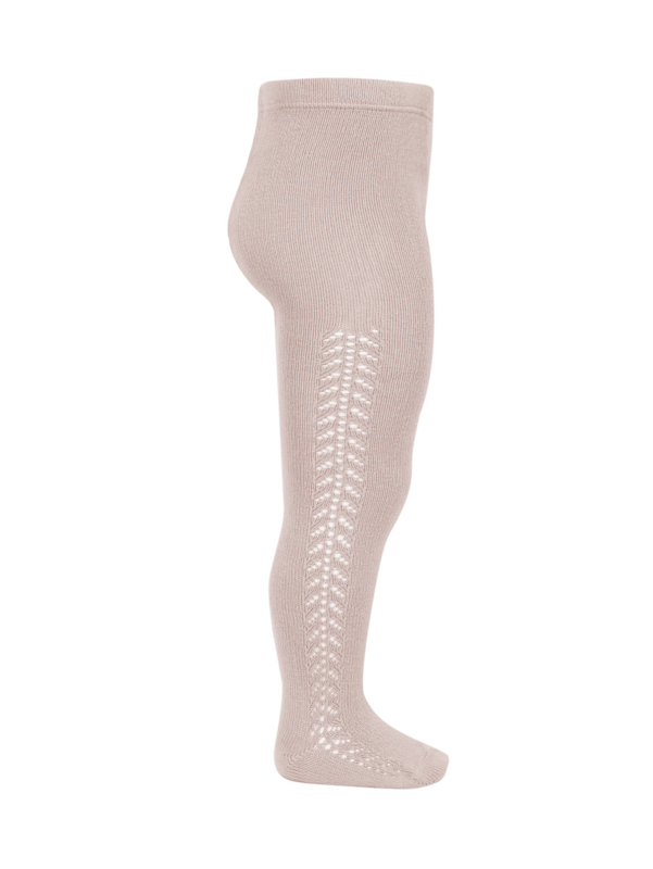 Collants Condor côté ajouré - vieux rose (544)