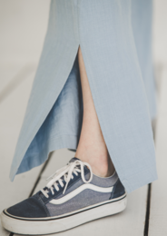 Lässige Leinenhose mit Schlitz für Damen