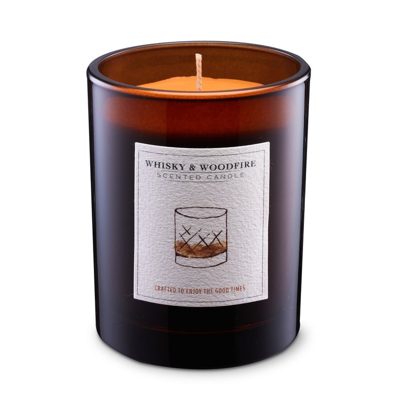 Maker's House Scented Candle - 12-PACK - Whisky & Woodfire (220 gram)