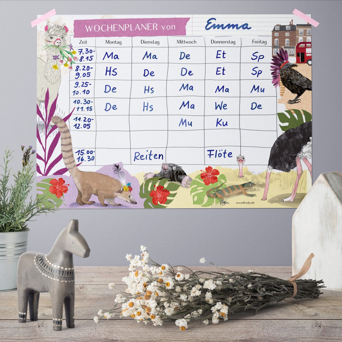 Weekly Planner - Llama