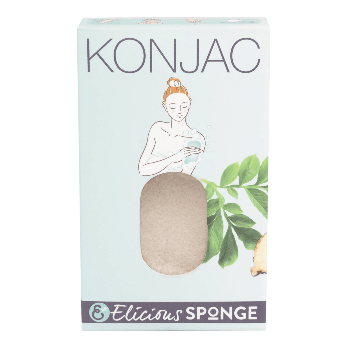 Gąbka Konjac dla ciała z kolagenem - anty -zmarszczki
