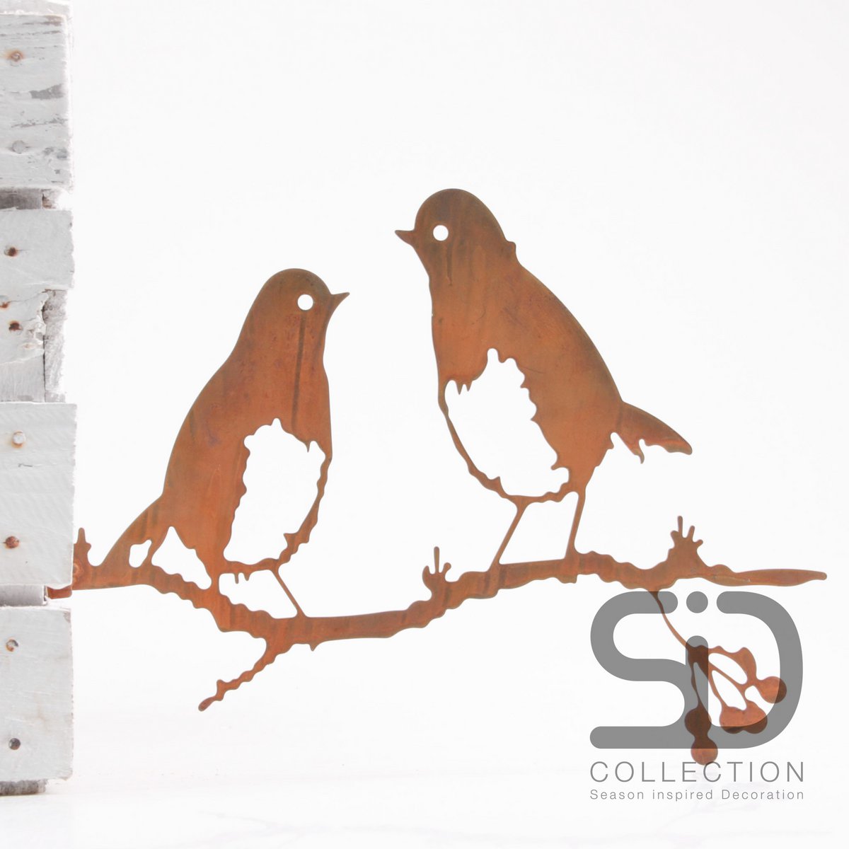 2 pájaros en la rama 33x25 cm