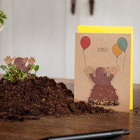 Saatstecker-Karte - Hurra - Maulwurf