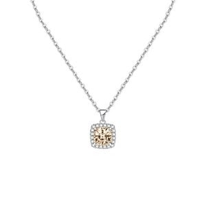 Vierkante zirkoon hanger ketting