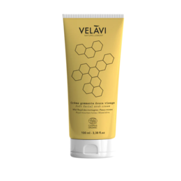 Gentle exfoliating cream for the face with royal honey and pink clay from Velavi. Hydrating and anti-oxidant formula.