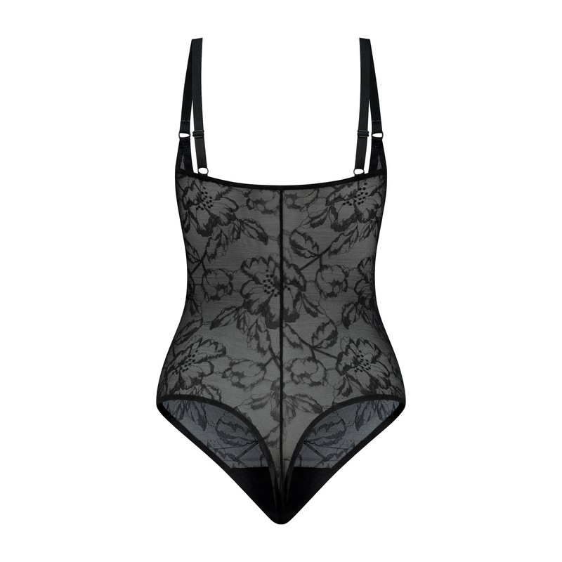 Lacy Open Bust Bodysuit