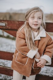 Giacca in pelle di agnello per bambini Annie & Charles®