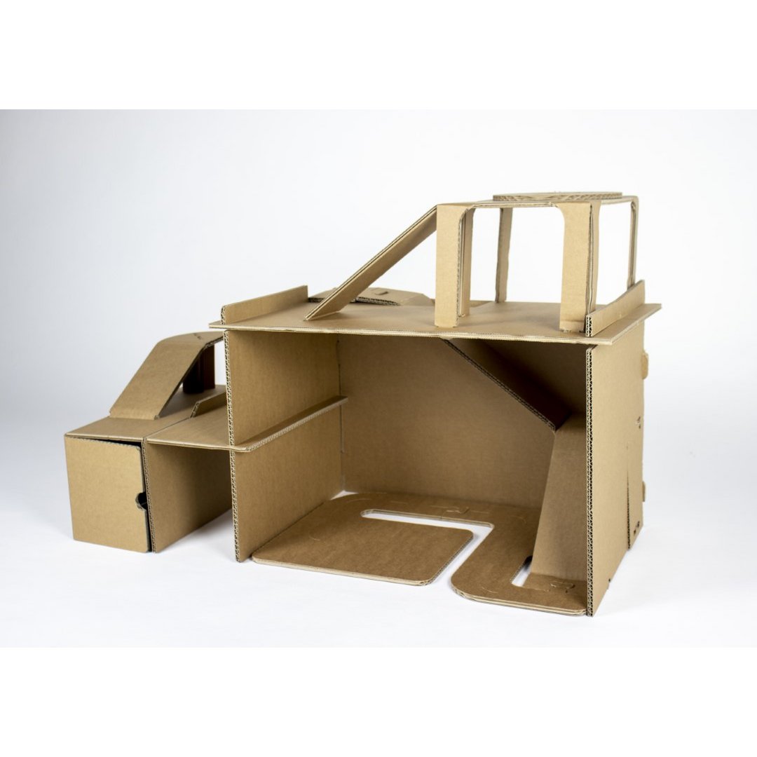 Garage à jouets en carton