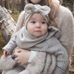 Turbante bebé merino - beige