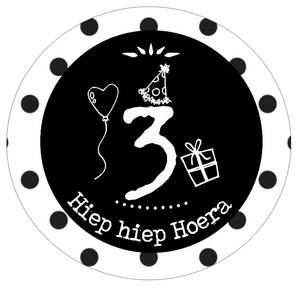 Verjaardag Button 3 jaar 56mm.