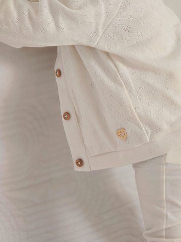 Little Chiq Baby vestje beige ajour