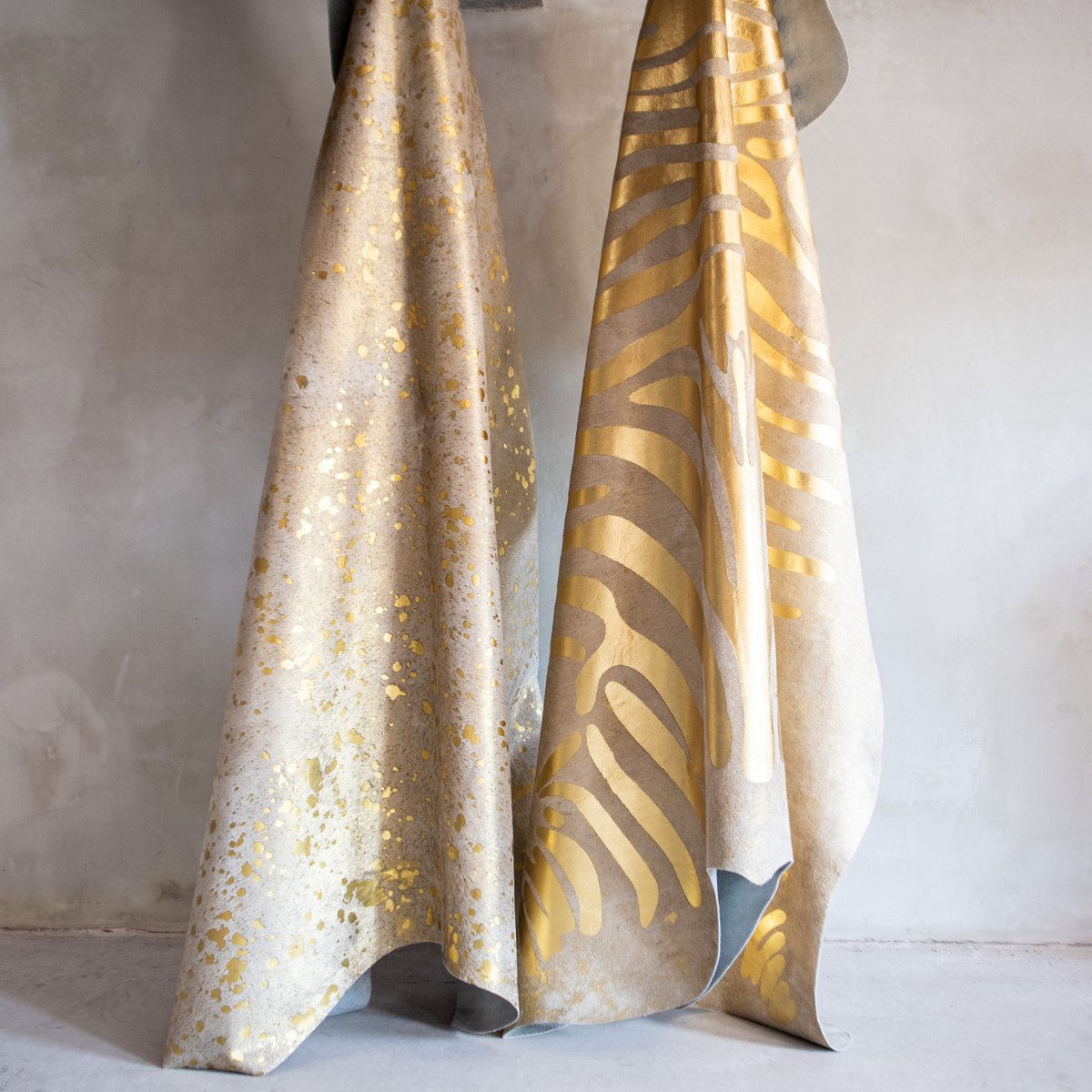 Cowhide rug - Zebra metallic | 2 colors