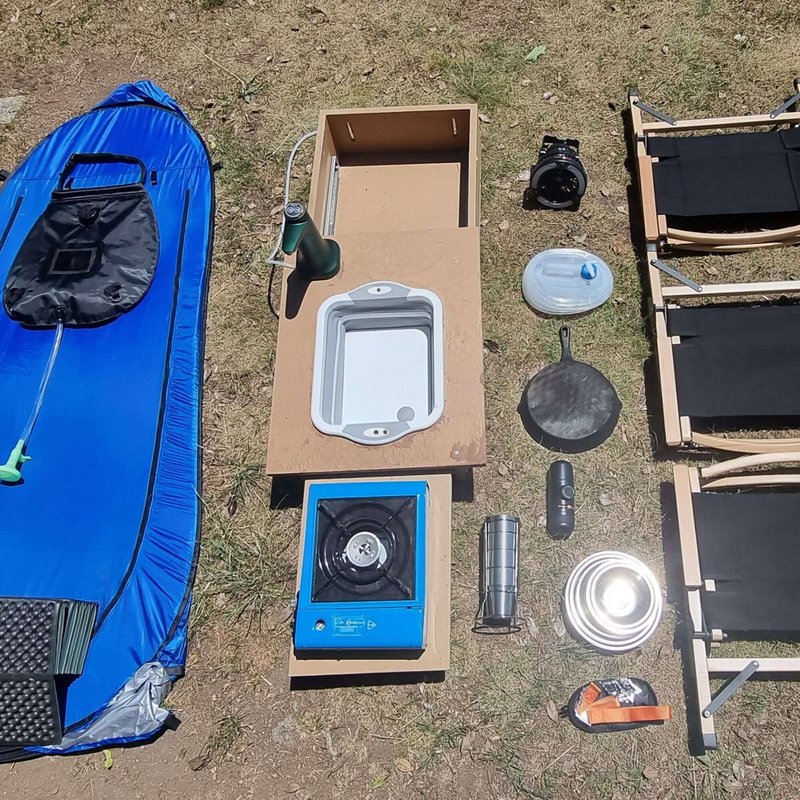 Évier pliable en silicone pour camping - Planche à découper portable