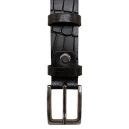 3 cm breiter Ledergürtel mit Krokoprägung in 6 Farben - Damengürtel oder Herrengürtel