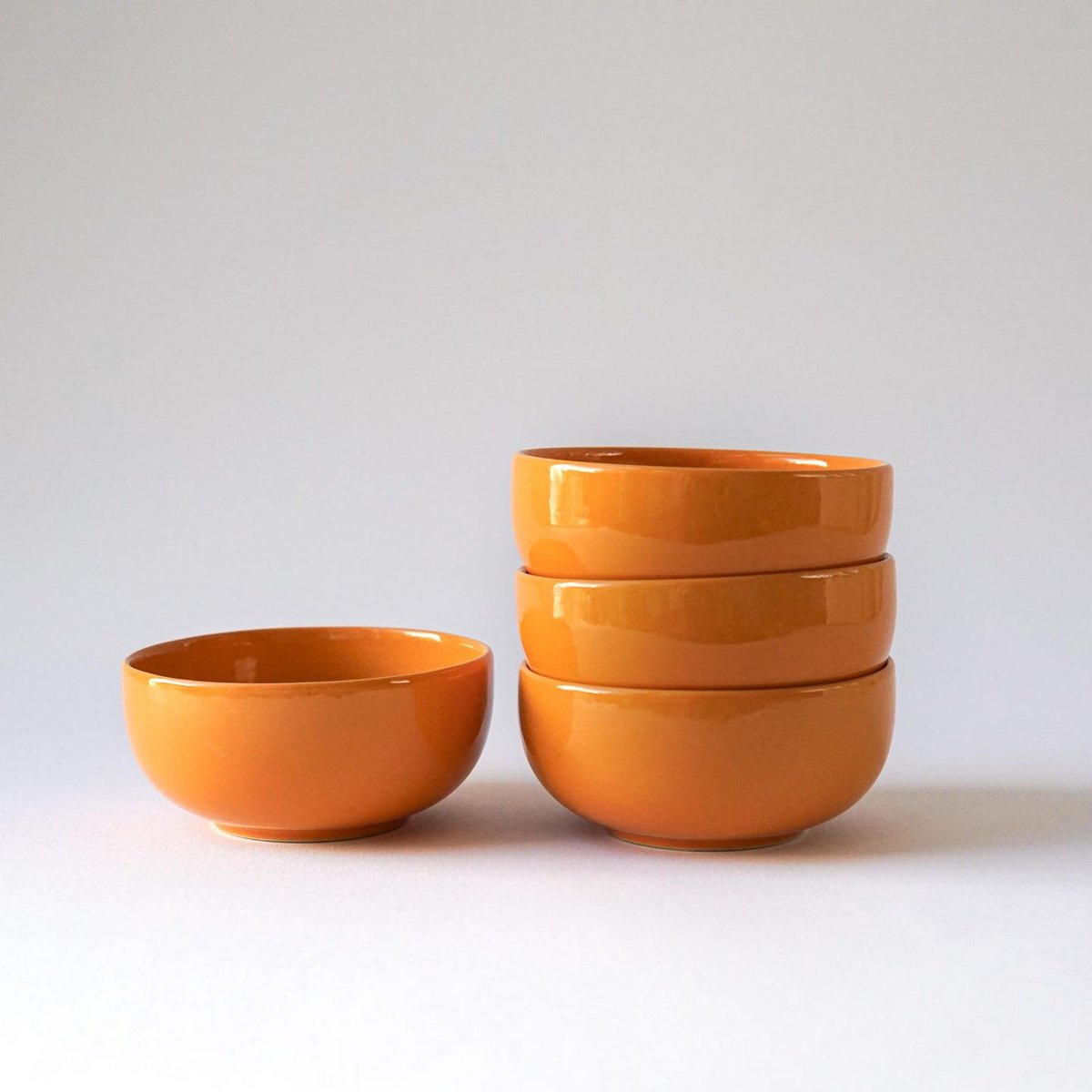 Mini Hollyhock bowl - deep orange - 150 ml