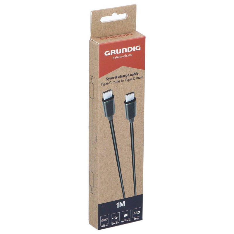 Grundig oplaadkabel USB-C naar USB-C 1m