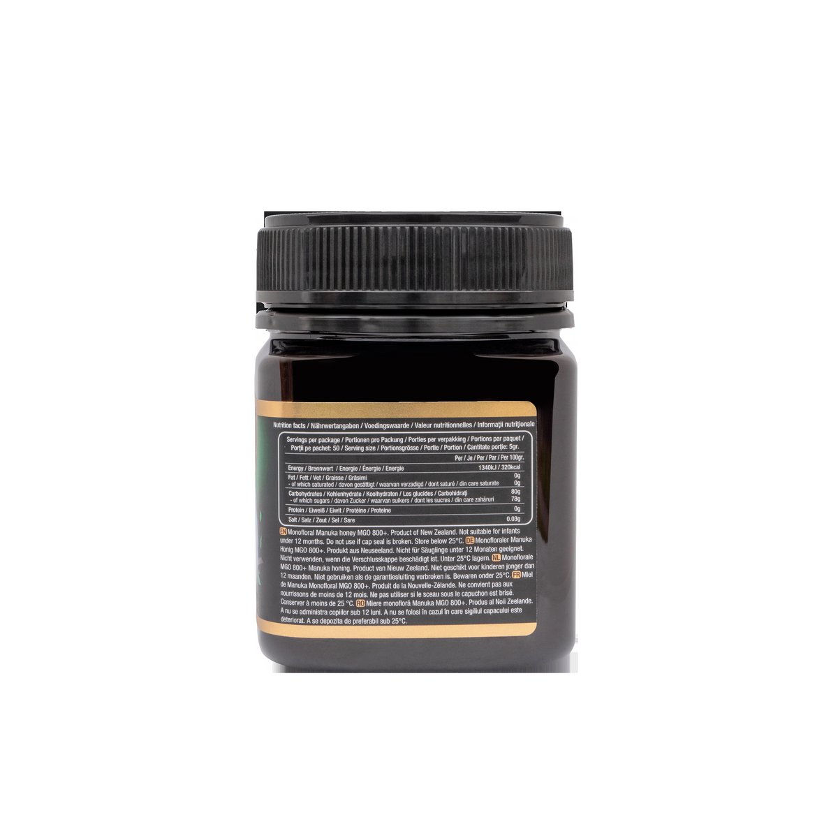 100% Pure, raw Manuka Honey MGO 800+ (250 grams)