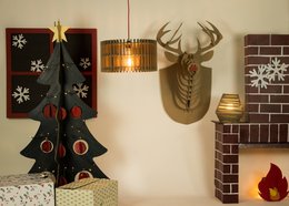 Cheminée en carton