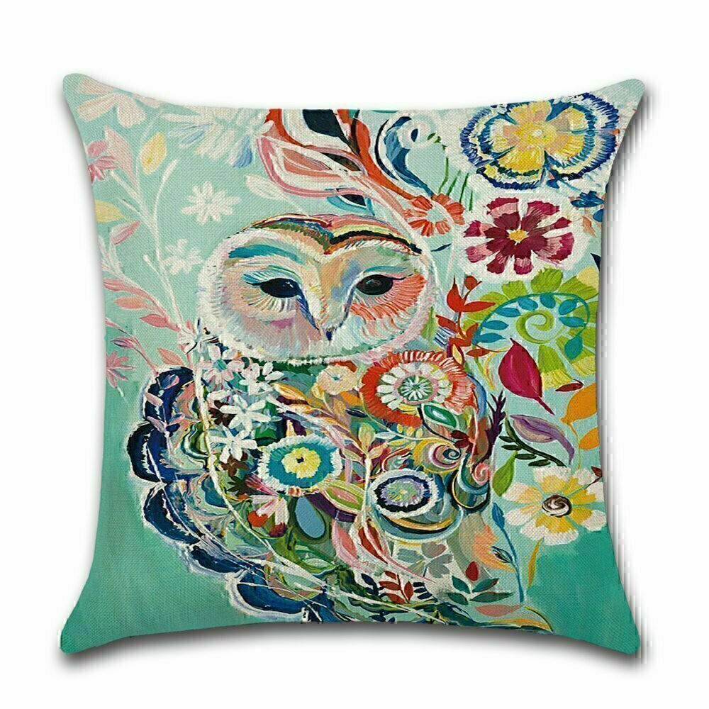 Cushion cover Colorful - Owl