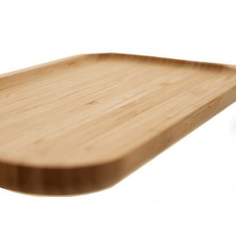 Sirviendo bandeja de bambú rectangular 25x13 cm