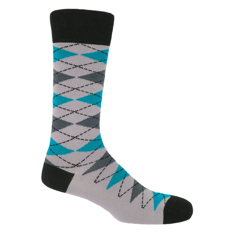 Argyle Men's Socks - Grey