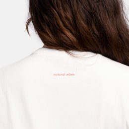 T-shirt biologica più maglietta in cotone bianco amour con più stampa amour