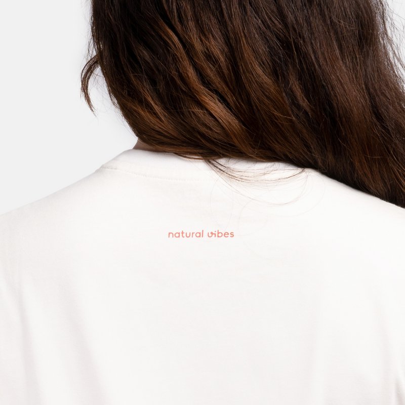 T-shirt biologica più maglietta in cotone bianco amour con più stampa amour