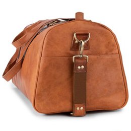 Håndlavet marokkansk rejsetaske i læder – Artisan 58 cm “Grand Voyager” duffel med skorum og beskyttende nitter