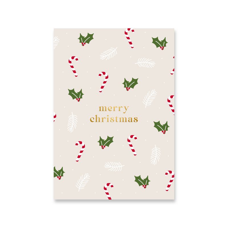 Karte Frohe Weihnachten | Goldfolie