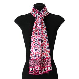 Pink Islamic Art Silk Scarf Partal