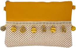 Sac en paille tissée "Valetta" petit // Sac bandoulière 2 en 1 & pochette en paille avec pompon // Sac de plage tissé, sac raphia, sac tressé, sac crossbody pour été, plage - Boho Chic
