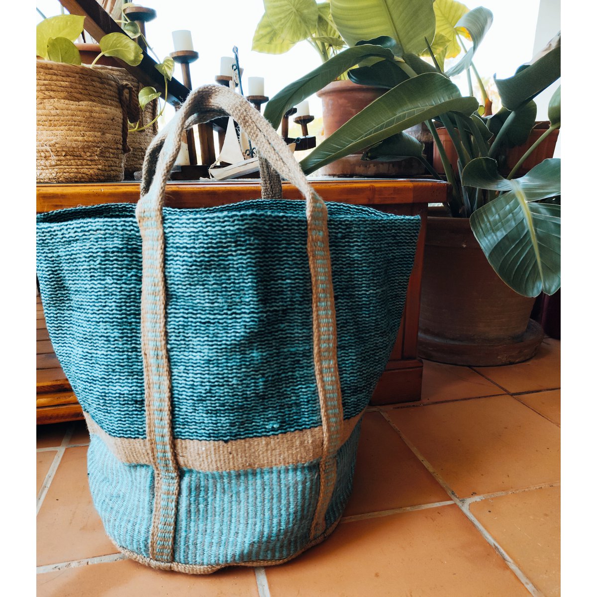 CESTA DE YUTE XXL 60X43CM