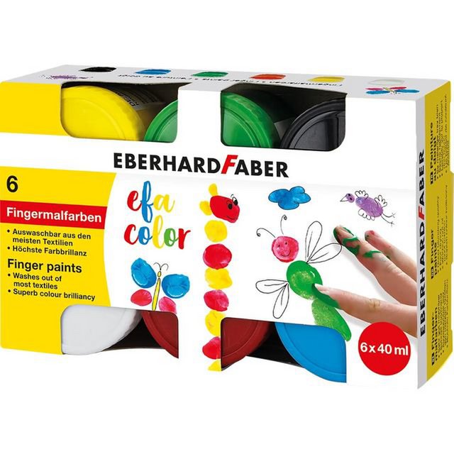 Fingerfarbe EFA sortiert 6x40ml im Karton