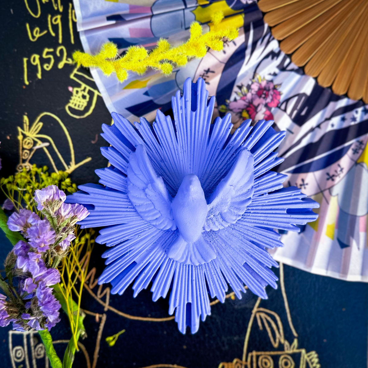 Ex-voto oiseau decoratie muurschildering Envole-Moi - kleuren printemps | et