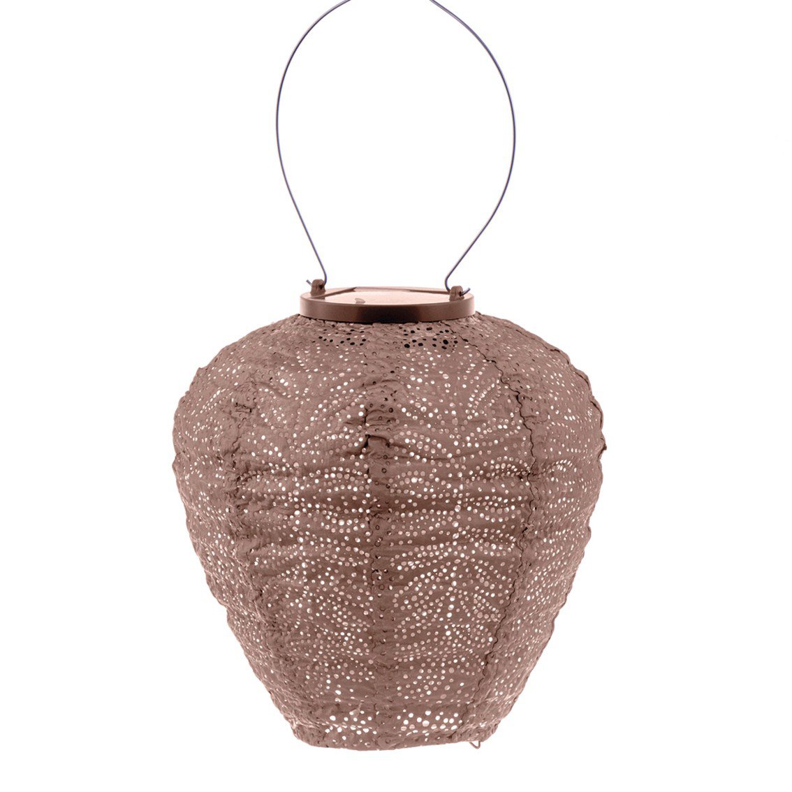 Globo Lumiz Solar Lampion Folia - 20cm - Mousse Moca