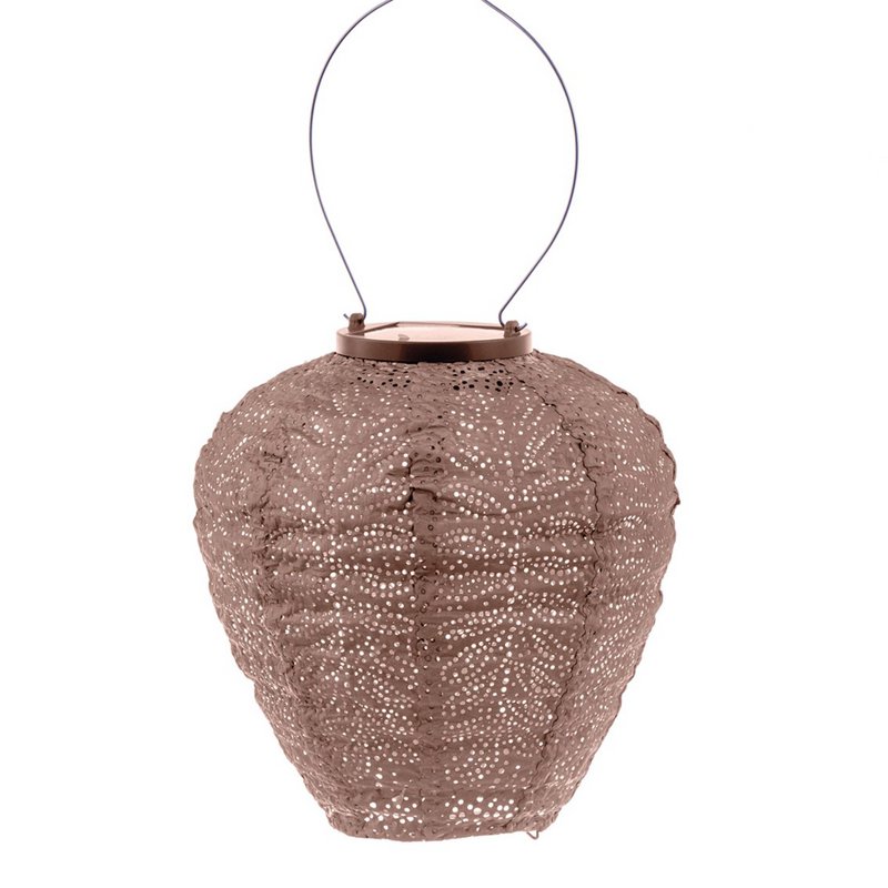 Globo Lumiz Solar Lampion Folia - 20cm - Mousse Moca