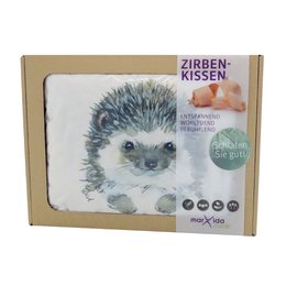 10 grenen kussens display: egel, vos, hert & Co. | 100% grenen | Natuurcadeauset | Kalmerend natuurlijk kussen met bosdiermotieven