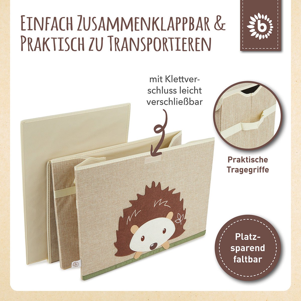 Storage box hedgehog with lid