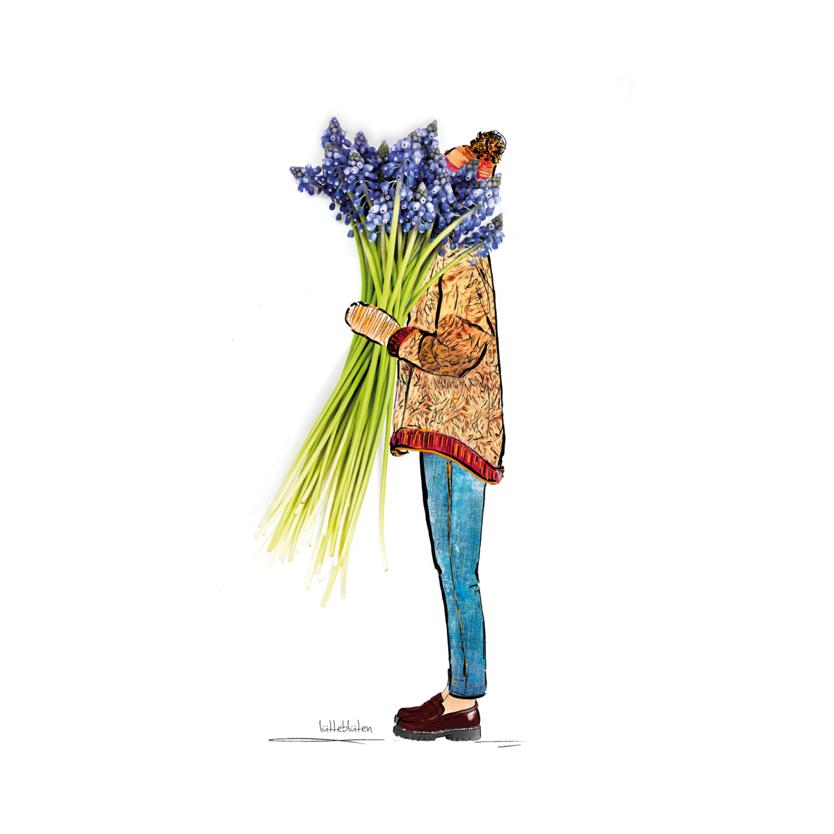 Printemps - carte avec enveloppe