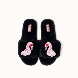 Black slippers