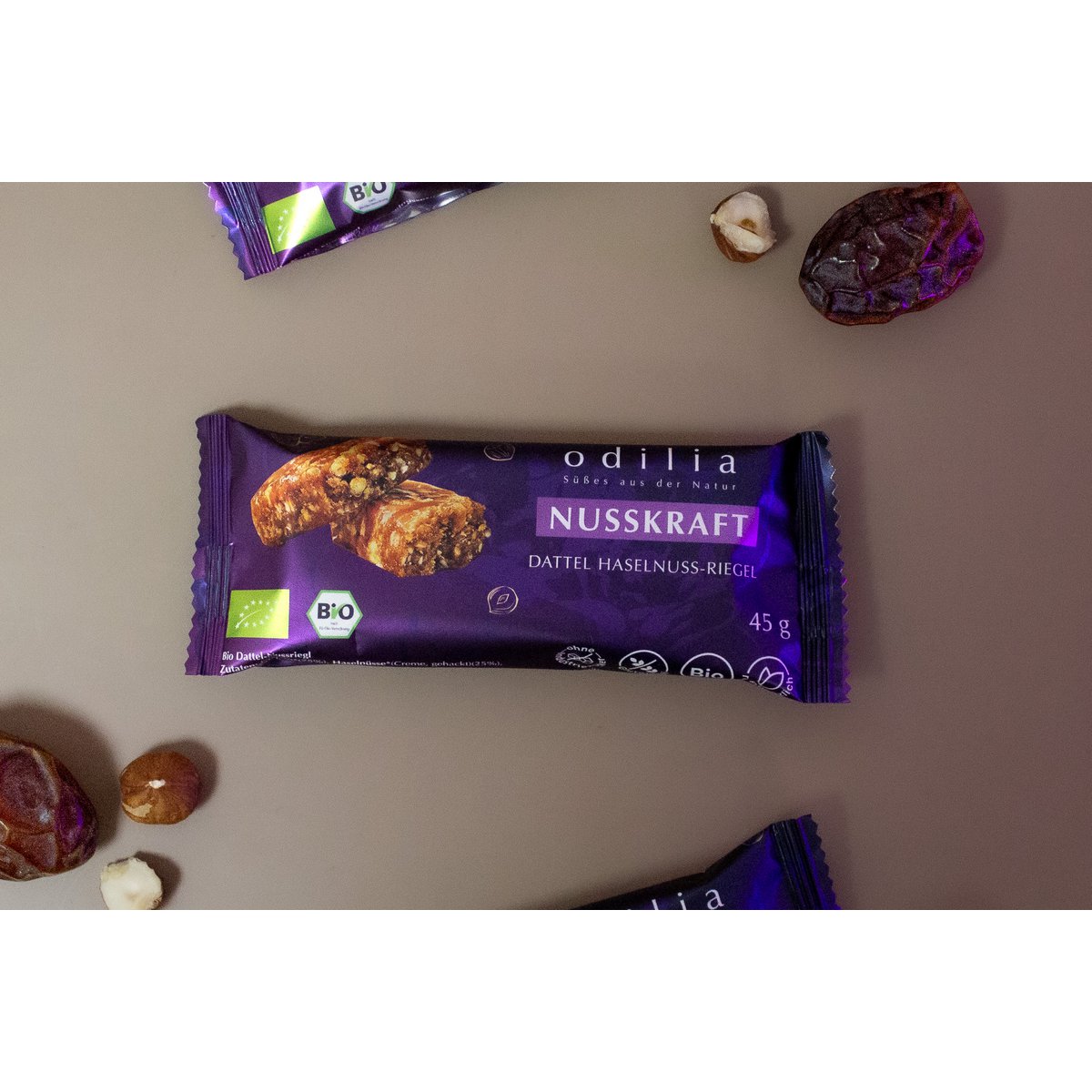 Nusskraft organic date hazelnut bars