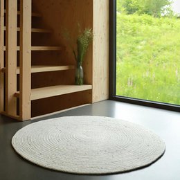 NEETHU NATURAL L vilten wollen vloerkleed