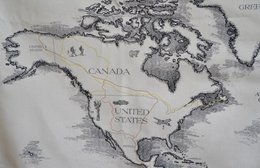 Cotton world map for children "Civilisational achievements"