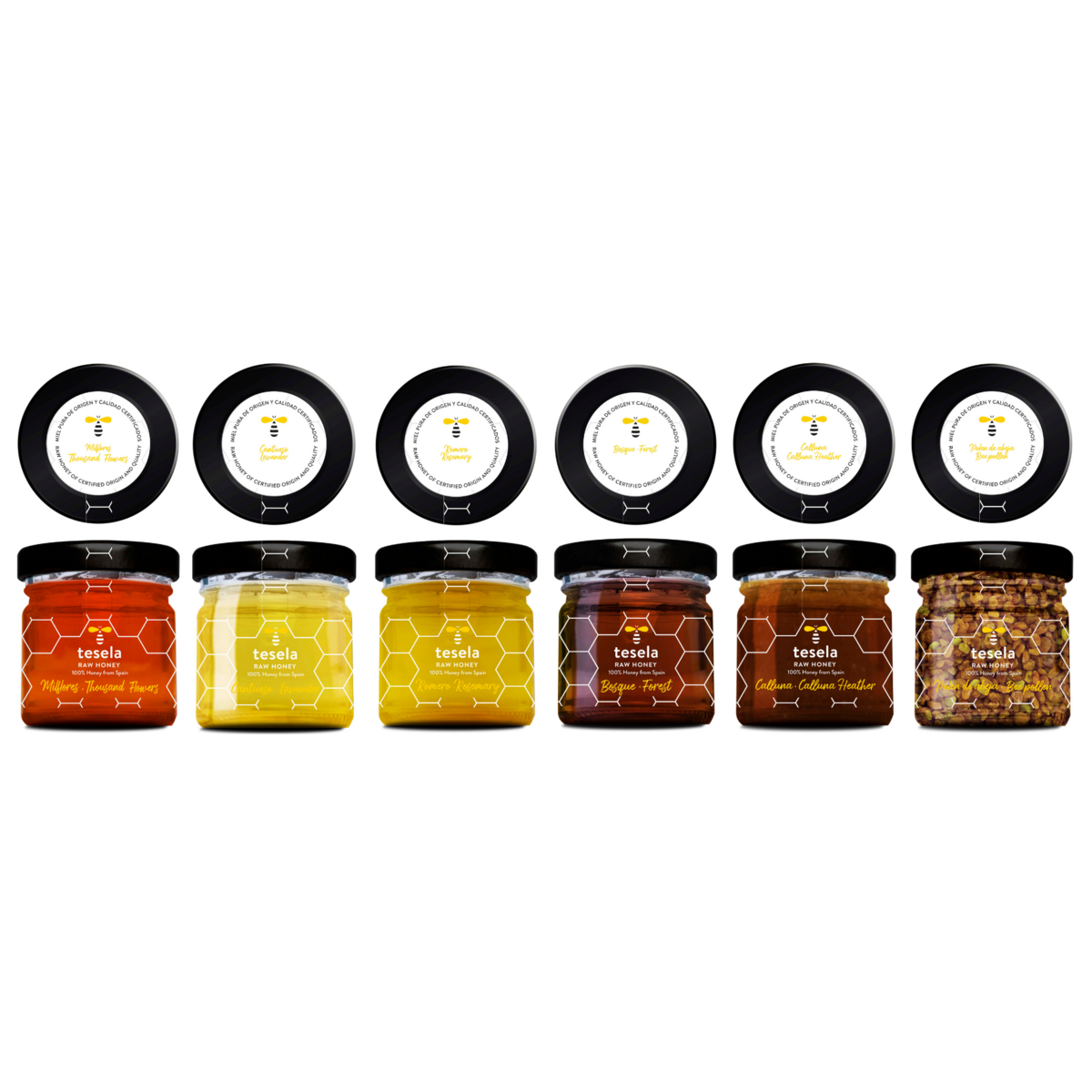 Raw Honey and Bee Pollen Gift Box Pack - mini 50gx6