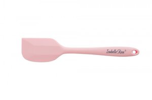 Pastelroze mini siliconen spatel Isabelle Rose 21 cm